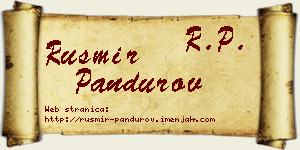 Rusmir Pandurov vizit kartica